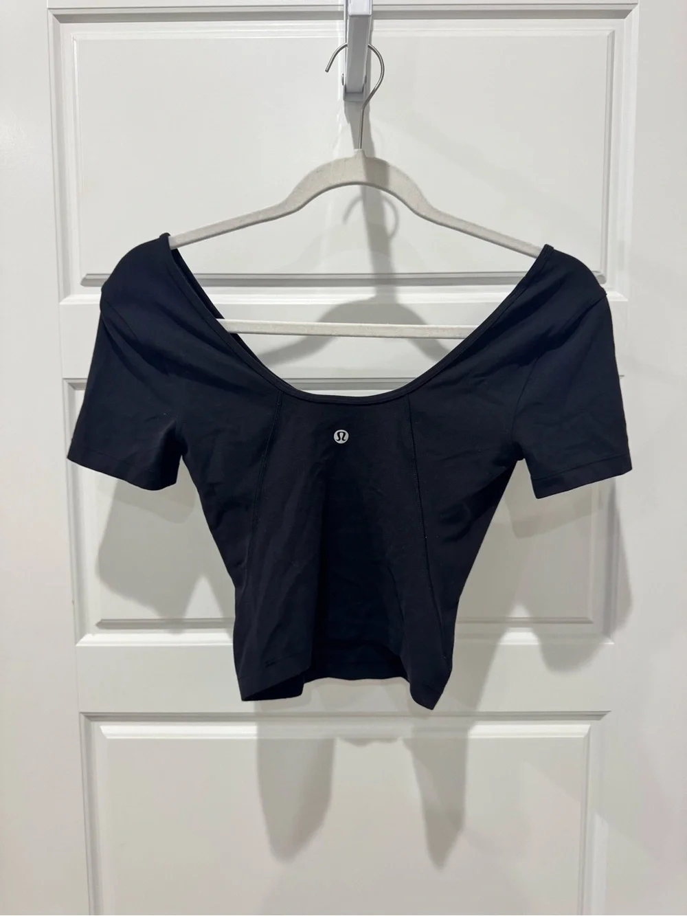 lululemon athletica Black V-Neck Crop Top
